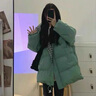 妃莉杋（FeiLiFan）羽绒棉服女2025新款冬季韩版宽松小个子加厚面包服学生棉衣棉袄女 绿色 S 建议80-100斤 实拍图