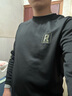 edcofgivensi圆领长袖T恤男士春秋冬新款卫衣男青年时尚潮流男装上衣打底小衫 不加绒1152-黑色 3XL (150-165斤) 实拍图