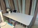 新颜值主义电脑桌家用书桌写字桌培训桌课桌简易租房公寓家具学习桌YZ902 极简白120*60cm 实拍图