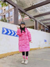G.DUCKKIDS童装女童羽绒服冬季2025新款儿童外套白鸭绒中长款连帽衣服小女孩 星星玫红色【高品质棉服】 120 尺码5~6岁【110-120cm】 实拍图