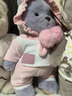 莉娜熊（TeddyTales）小熊玩偶毛绒玩具熊泰迪手作熊安抚娃娃送礼送人新年礼物女生 紫灰色 中号站姿约30cm 实拍图