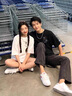 MDlila《两件装》情侣装夏季衣服短袖t恤套装一男一女宽松上衣班服定制 男白+女白-两件装 XL 男+女M 实拍图