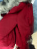 艾珠儿派克服女冬季新款加绒加厚外套秋冬款女棉衣韩版棉袄中长款棉服女 酒红色 S(建议118斤以下) 实拍图