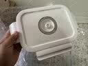 微波炉加热饭盒玻璃饭盒保鲜盒带饭电动真空保鲜盒冰箱水果收纳盒 真空饭盒两分隔【1020ml1个】 实拍图