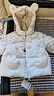 巴拉巴拉童装婴儿羽绒服冬季宝宝短款外套儿童上衣可爱萌男童女童 白色调00311 80 充绒量65g 实拍图
