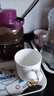 陶相惠茶杯办公杯陶瓷杯纯白骨瓷带盖会议杯子开会水杯定制公司LOGO刻字 实拍图