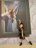 企魅拉丁舞服装儿童新款高级感女孩子演出比赛表演集训练功舞蹈裙套装 夜宴玫瑰 150cm 晒单实拍图