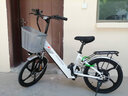 凤凰（Phoenix）电动自行车成人男女士锂电池电动车新国标小型助力电瓶车电单车 L3米白【单速】20寸一体轮 6AH电动续航18公里 实拍图