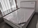 德满居 床 实木床 床现代简约 双人床白色北欧主卧轻奢全实木床婚床 静音床+3E椰棕弹簧床垫20cm+1柜 1.8米*2.0米框架款 实拍图