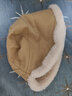 原谅色帽子女冬加绒加厚保暖毛绒渔夫帽女防风护耳盆帽北方卷边蒙古帽子 卡其色 实拍图