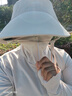 BRELRMON可拆卸防晒衣女男冰丝服防紫外线薄款运动皮肤风衣透气骑行外套 KY5999S山茶白-女 4XL 实拍图