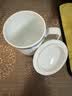九楼阁 景德镇大号青花玲珑高白陶瓷茶杯男有手柄带盖办公杯水杯500ml 实拍图