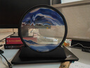迪普尔  解压流沙画摆件3D流沙画生日礼物创意沙漏计时器创意办公室摆件 12寸  圆形流沙画蓝沙 实拍图
