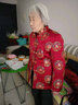 奉孝中老年女装秋冬外套妈妈装喜庆唐装棉袄老年人奶奶装生日祝寿上衣 深红(加棉) 加厚 4XL （建议125-135斤） 实拍图