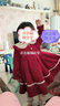 安妮优儿（Anneyol）女童连衣裙秋季2025新款秋装小女孩秋冬裙子儿童洋气女童装公主裙 红色加绒 100 实拍图