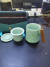 龙泉青瓷带盖过滤茶水分离办公马克杯茶杯陶瓷高档大容量喝水杯子礼盒装 一鹿相伴（带过滤内胆） 实拍图