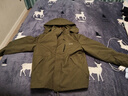 吉普（JEEP）冲锋夹克衣男女同款三合一两件套保暖防风加绒外套 军绿 M 实拍图