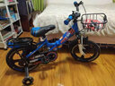 永久儿童自行车可折叠男女孩2-3-4-6-10岁脚踏车中小童宝宝童车 蓝 【避震一体轮＋加宽闪轮】可折叠 14寸 实拍图