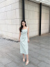 歌力思（ELLASSAY）2024春夏新款薄荷曼波绿修身显瘦优雅气质连衣裙女EWD351Y02000 冰粉绿 M（预售6.5） 晒单实拍图