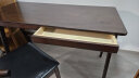 家逸实木书桌学习桌写字桌学生写字台桌子办公桌电脑桌书房家用北欧 1.2米胡桃色书桌+牛角椅-简约款 实拍图