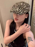 赫僮复古时尚贝雷帽女户外街头鸭舌帽美式辣妹时髦豹纹前进帽MZ-11G 豹纹色 均码（54-59cm） 实拍图