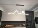鹿屋餐厅灯2026年最流行灯现代轻奢风长条灯餐桌吊线灯家用餐厅吊灯 普通长条款 黑色【120CM】精灵 实拍图