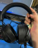 雷柏（Rapoo） VH650 游戏耳机 虚拟7.1声道 头戴式电竞耳机 电脑吃鸡耳麦 幻彩RGB背光 加厚海绵大耳罩 黑色 实拍图