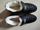 布瑞京冬季纯羊毛男棉鞋老北京布鞋东北保暖中老年爸爸鞋防滑软底棉鞋男 黑色男款 43 实拍图