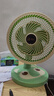 骆驼电风扇家用电扇台式多功能小型风扇学生宿舍桌面风扇可摇头静音办公室桌面台扇 绿色台扇【摇头/2档位】 标配【1.3米电源线】 实拍图