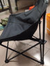 威迪瑞户外折叠椅月亮椅露营折叠椅子折叠凳便携式凳子钓鱼凳钓鱼椅装备 【福利促销】三层夹棉-大号黑色 实拍图