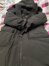 雅鹿羽绒服女长款冬季新款服女中长款连帽冬装外套新年红FY 黑色 165/L 实拍图