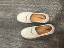 百丽（Belle）羊皮简约上班乐福鞋女通勤平跟百搭单鞋B1983CM4 米色 37 (235mm) 实拍图