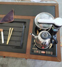慕萌功夫茶几简约火烧石实木茶台家用茶几桌组合自动上水办公泡茶桌 柚木色 150*90*56cm茶几 实拍图