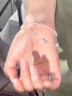 沫兰（MOLADY）S990足银星星手链女士简约手饰品女生生日纪念日礼物送女友 足银*双层叠戴*星星手链 实拍图