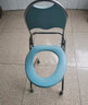 善幸折叠不锈钢坐便椅老人孕妇坐便器蹲厕椅马桶病人通用助便器大便椅 O型灰色-高38cm-坐垫 实拍图