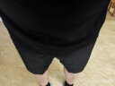 特步运动套装男装短裤男夏透气速干冰丝感跑步宽松男士T恤健身休闲服 黑色（两件套) M/170 实拍图