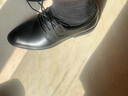 奥康皮鞋男秋冬新款头层舒适休闲牛皮系带圆头正装鞋男 黑色/四季款 40 实拍图