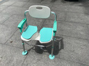 麦德朗老人孕妇浴室专用洗澡椅可折叠日式卫生间淋浴椅冲凉椅防滑浴室椅 【升级吸盘】一键折叠+3D凹槽坐板+静雅蓝色 实拍图