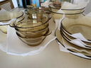 康宁餐具 16头琥珀色餐具套装耐热玻璃餐具 玻璃碗双耳碗盘子碗碟套装 百丽餐具 16头 实拍图