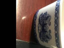 九楼阁 景德镇大号青花玲珑高白陶瓷茶杯男有手柄带盖办公杯水杯500ml 实拍图