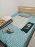 黄河口老粗布床单 A类粗布床单纯棉 手工全棉加厚被单 纯棉床单老粗布床单单件 小格子浅水蓝 1.5米床用三件套( 1床单+2枕套) 实拍图