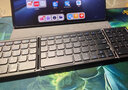 HUKE 折叠键盘鼠标手机无线三蓝牙笔记本办公iPadPro平板带数字键鼠套装Mac电脑触控板键盘 Type-c充电折叠蓝牙便携键盘鼠标数字款黑色 实拍图