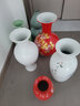 悦灵美 家居饰品摆件 景德镇陶瓷器中国红花瓶 中式客厅酒柜装饰品摆设 红牡丹冬瓜瓶-配底座 实拍图