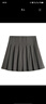 范思蓝恩23FS11193 学院风减龄百褶短裙女春秋季高腰a字半身裙子 高级灰 S 实拍图