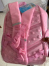 巴布兔书包小学生女生新款高颜值一二四到六年级轻便减负格子女童双肩包 粉色（星黛兔+手表+3装饰扣+卡片 大号适合3-6年级使用 实拍图