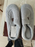 柯奇诺（KQINOKQN）男士棉拖鞋冬季家用室内保暖厚底可爱毛绒全包跟家居棉鞋女秋冬天 灰色（条纹兔） 42-43 （适合41-42） 实拍图