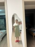 费雪（Fisher-Price）美国费雪孕妇连衣裙2024新款大码长袖T恤背带裙遮肚子假两件夏装 绿色连衣裙 XL 晒单实拍图