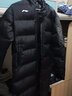 李宁 棉服男冬季长款加厚保暖过膝防风连帽外套羽绒服 黑色（棉服） 3XL 实拍图