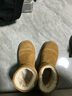 森馬（Senma）潮流简约百搭保暖加绒棉鞋短筒情侣雪地靴男718414704 驼色 43码 实拍图