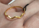 金至尊（3D-GOLD)黄金戒指女磨砂水波纹活口999足金送女朋友老婆生日计价 金重1.02克(含工费63元) 实拍图